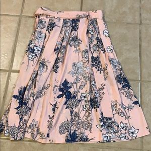 Banana republic floral midi skirt